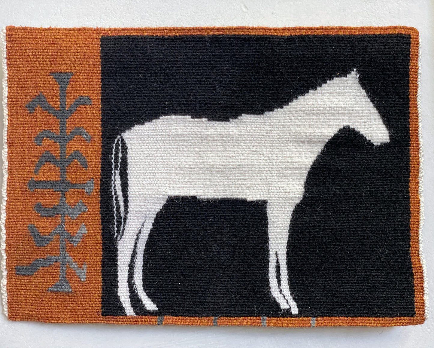 Folk art tapestry horse