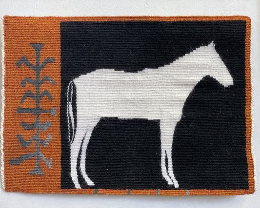 Folk art tapestry horse